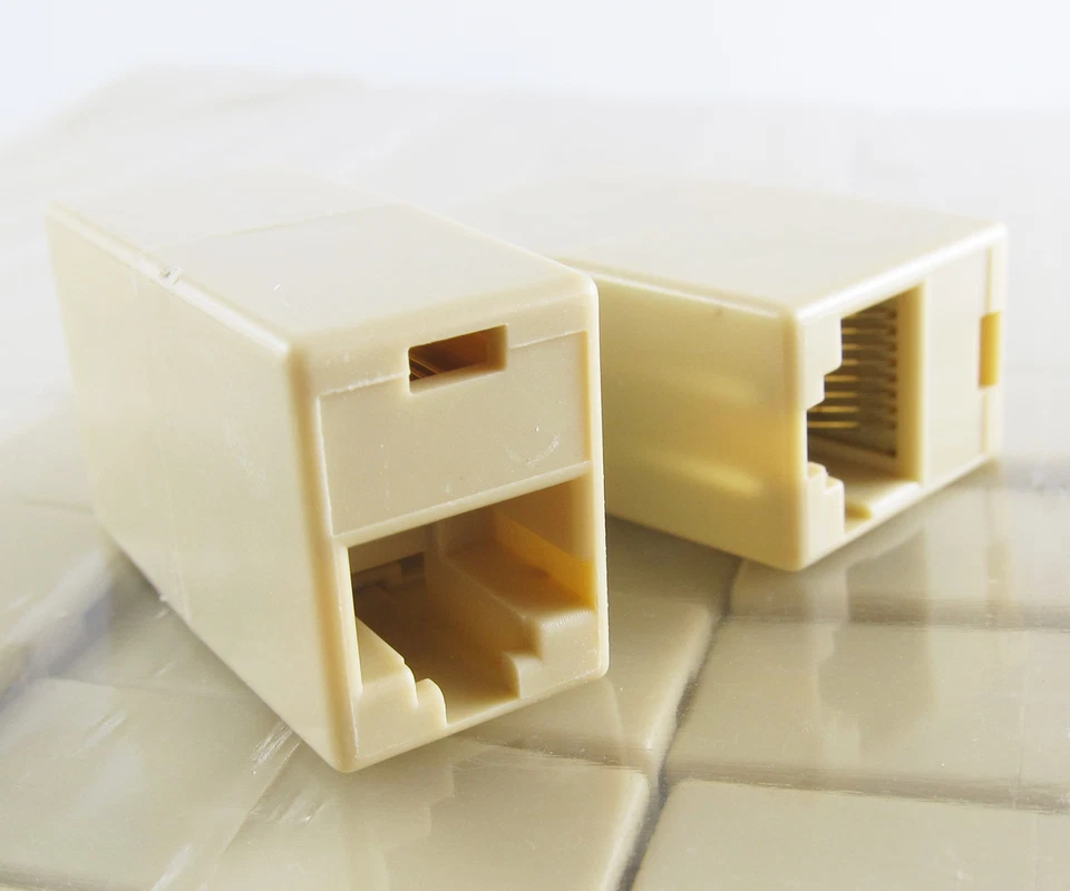 50pcs RJ45 Modular 8P8C Coupler Ethernet Network Extension Female FF Adapter - Image 3 of 4