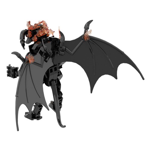 LOTR Balrog MOC Mattoni da Costruzione 215pz Il Signore degli Anelli Modellino Kit - Foto 2 di 6