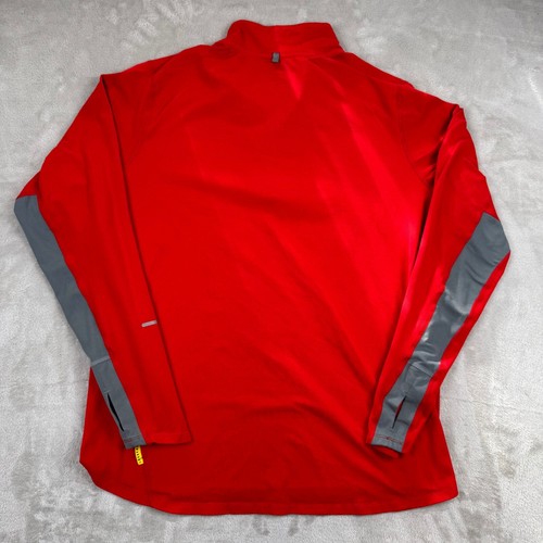Pullover Nike Dri Fit Para Hombre Grande Livestrong 1/4 Cremallera Manga Larga Rojo Correr - Imagen 4 de 8