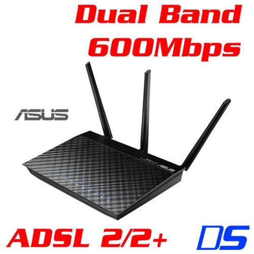 ASUS DSL-N55U Dual-Band Wireless-N600 600Mbps ADSL 2/2+ Gigabit USB Modem Router