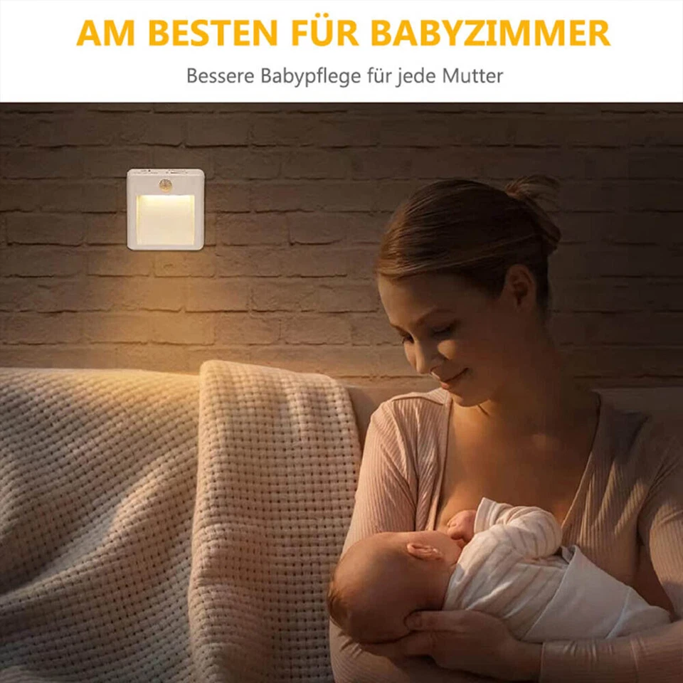 Dimmbar LED Nachtlicht mit Bewegungsmelder Steckdose Nachtlampe Glhqkowefrjfhesg - Bild 4 von 4