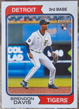 2023 Topps Heritage #67 Brendon Davis RC Detroit Tigers