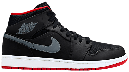 Jordan 1 Mid Cool Grey Gym Red