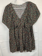 zara womans floral tunic mini dress size XS 