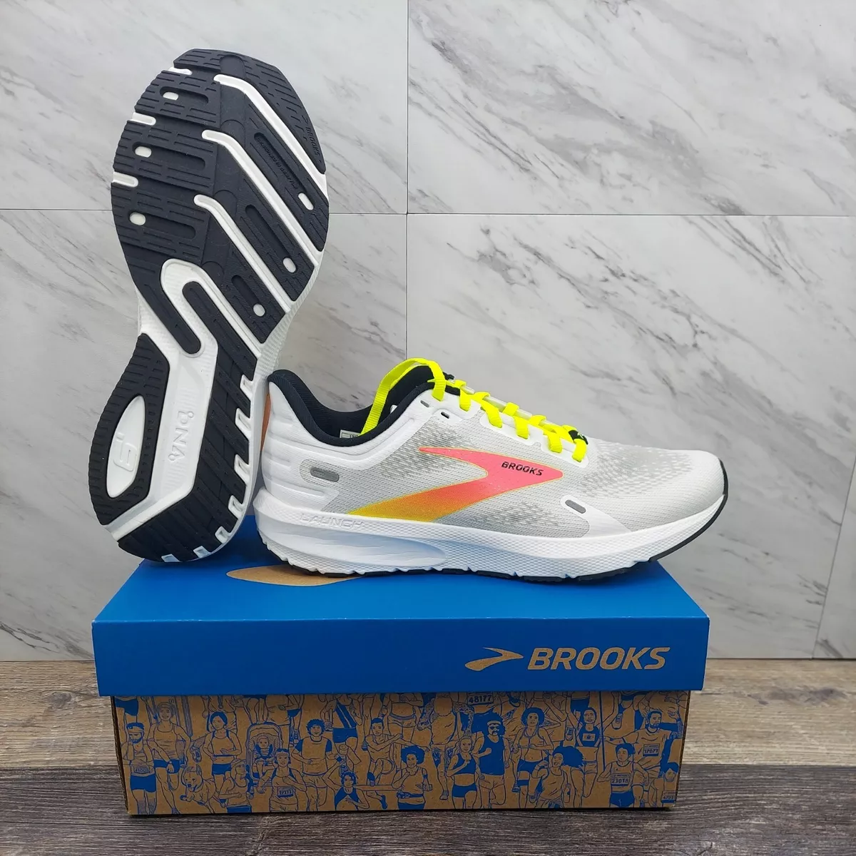 Brooks Launch 9 Lightweight Breathable Running Speed White Pink