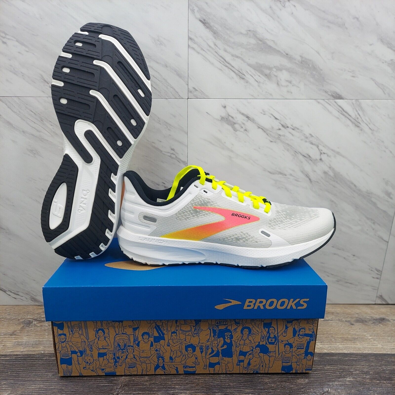 Brooks Launch 9 Lightweight Breathable Running Speed White Pink Women's  Size 9.5