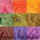 TWO TONE SHEER ORGANZA FABRIC OVERLAY TABLE RUNNER SWAG SASH BACKDROP DRAPING