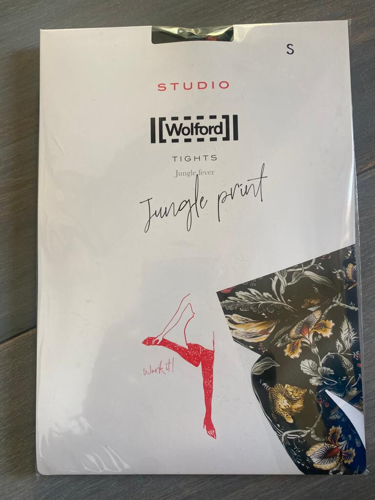 Wolford Jungle Print tights rajstopy cheetah print size S NEW