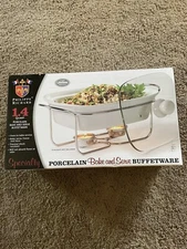 Philippe Richard 1.4 Quart Porcelain Bake & Serve Buffetware New