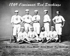 Cincinnati Red Stockings 1869 Black And White Hands On Hips 8x10 Picture Celebri