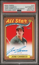 2024 Topps Series 2 Jose Canseco On Card Auto /25 PSA/DNA Auto 10