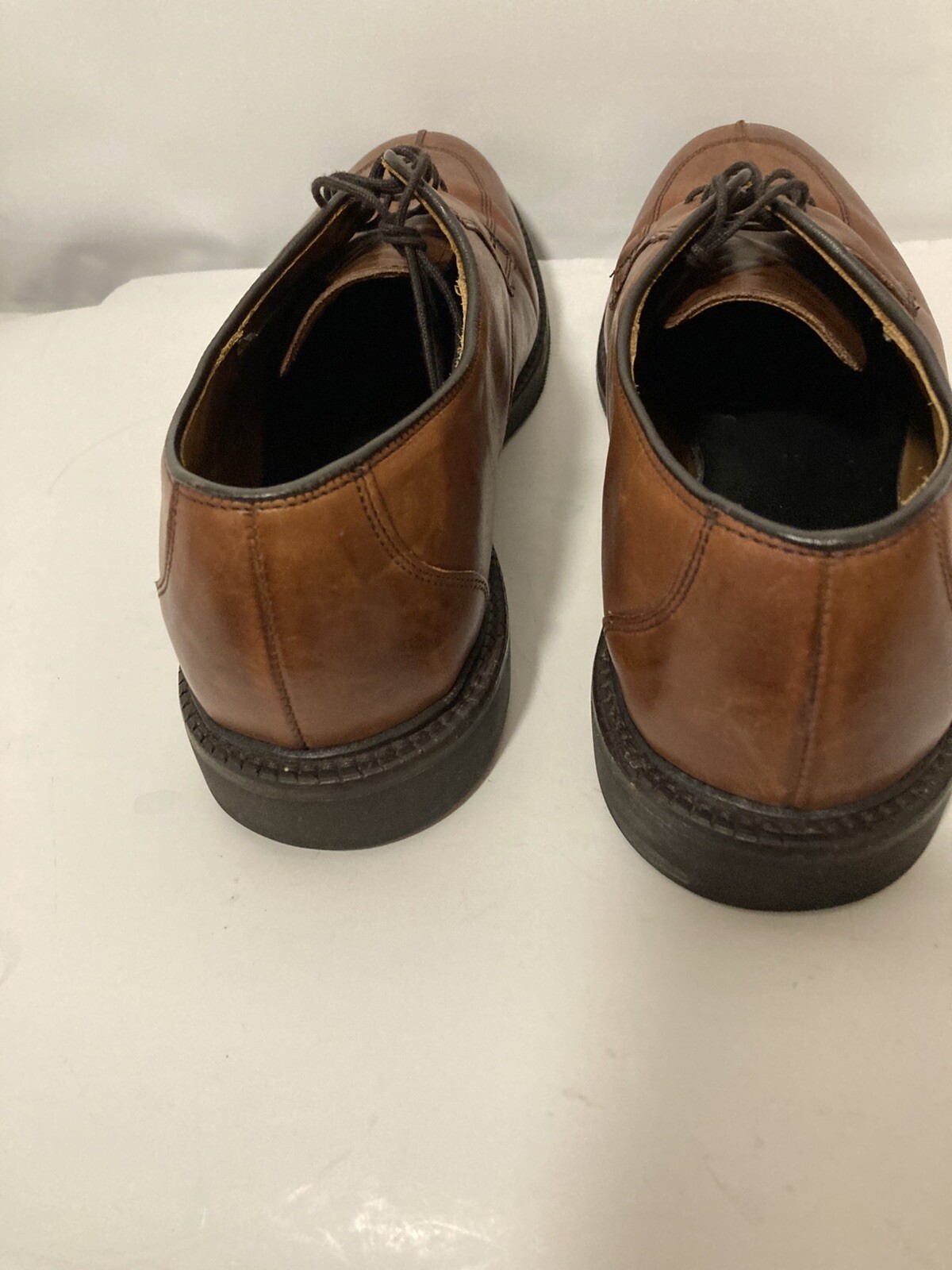 SAOLA Scarpa ALLEN EDMONDS da uomo 10D Ashton punta a spillo in pelle marrone suola in gomma made in USA EUC