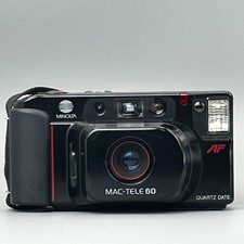 MINOLTA MAC-TELE 60 Quartz Date Point  Shoot Film Camera Near Mint