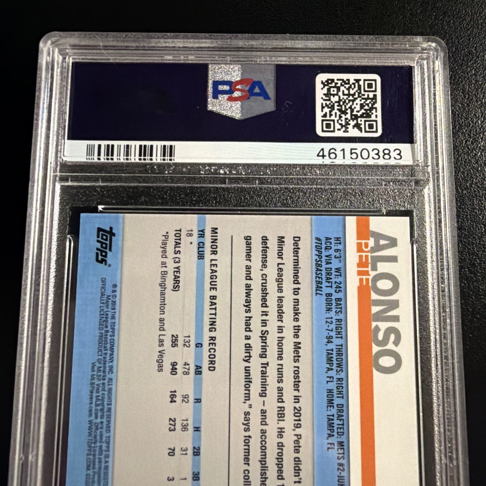 2019 Topps Chrome - Pete Alonso #204 Prism Refractor (RC) view 5