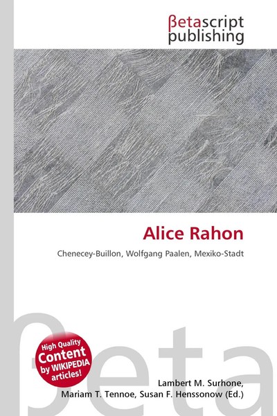 Lambert M. Surhone (U. A.) | Alice Rahon | Taschenbuch | Deutsch (2026)-image