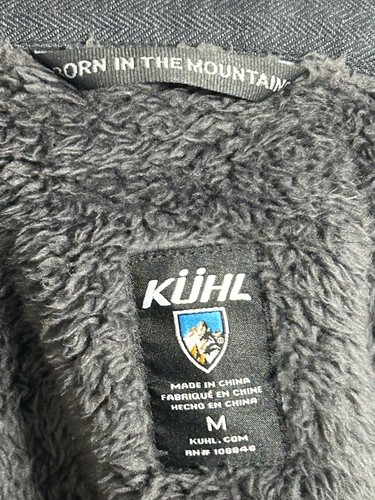 Kuhl Joyrydr Shirt-Jac Uomo MEDIA Grigio Foderato in Pile Flanella Camicia Giacca Snap - Foto 19 di 19