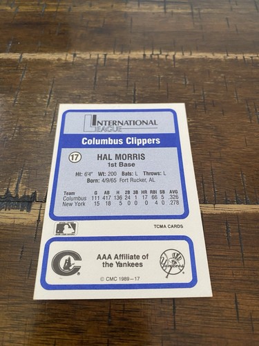 Hal Morris 1989 CMC Triple A All-Stars Columbus Clippers #17 - Picture 2 of 2
