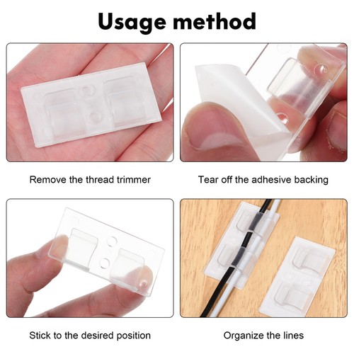 50 Pcs Drahthalter Klebrige Kabelclips Selbstklebende Kabelmanagement-Clips - Bild 2 von 11