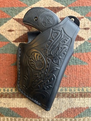 Black Leather Thumb Break Holster Fits Bond Arms Derringer w 2.5 to 3'' Barrel 1