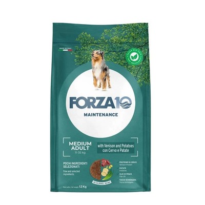FORZA10 Medium Adult Maintenance Venison Potato Trockenfutter für Hunde 12 kg