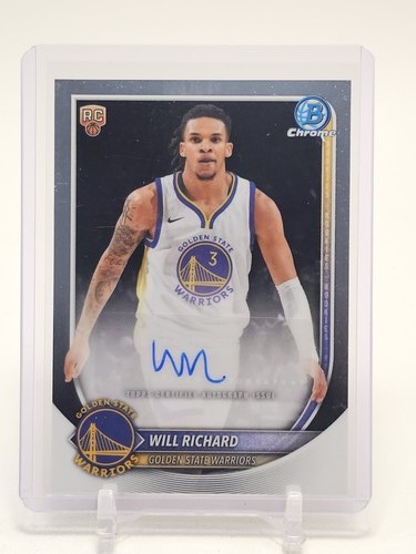 WILL RICHARD 2025-26 BOWMAN CHROME ROOKIE AUTOGRAPH BASE #BCA-WI WARRIORS Q3714