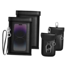 Faraday Bags for Phone and Car Key 2 Large Phone Pouches 2 Key Fob Pouches