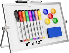 Dry Erase White Board, Magnetic Desk Whiteboard with Stand, 10