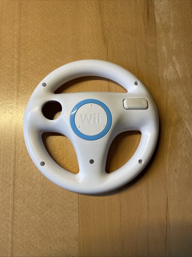 1x Nintendo Wii Lenkrad WEISS WEIß Mario Kart Controller Zubehör Wheel