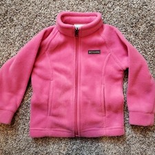 Columbia Brenton Springs Fleece Jacket Girl's 3T Pink Full Zip Pockets Outdoor