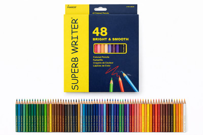 Marco Superb Writer Coloured Pencils 48 Colours Bright & Smooth Hexagonal