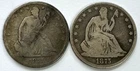 1871 & 1875 Seated Liberty Half Dollar, Uncertified, NR