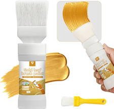 Liquid Gold Leaf Paint 6.35 Oz, 2 in 1 Paint for Wood, Art, Painting, Handcrafts