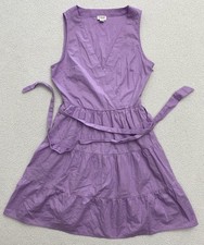 j crew cotton dress Knee Length Purple Size 4 Lightweight 