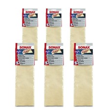 6x SONAX PREMIUMLEDER LEDER NATURLEDER AUTOPFLEGE TUCH FENSTERLEDER TROCKENTUCH