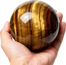 Polished Tiger Eye Crystal Sphere 60-70mm Decorative Healing Stone Ball
