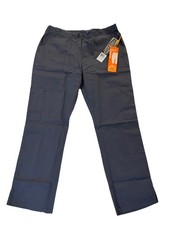 Landau ScrubZone Modern Tailored Fit Scrub Pants Petite Med Grey Cargo NEW
