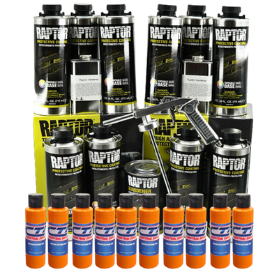 U-Pol Raptor Bedliner Kit Safety Orange 10 Liters | eBay