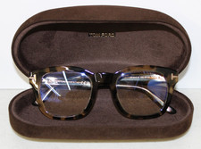 Tom Ford Blue Block Soft Square Opticals Shiny Havana TF5542-B 056 50 22 145