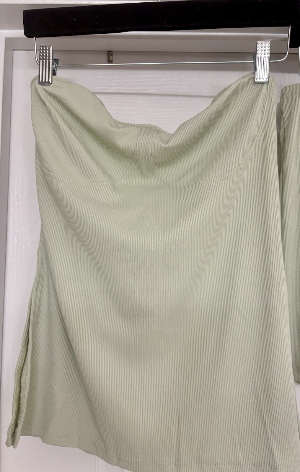 MICAS Basic Solid Knit Split Strapless Top And Sh… - image 7