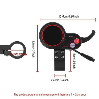 6 Pin Tacho für Mercane MX60 Elektroroller schwarz mit USB Aufladung