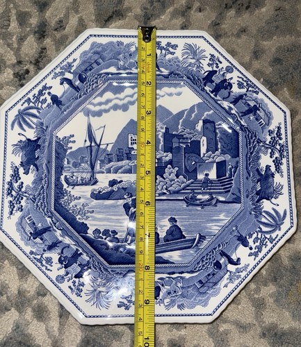 Vtg Set Of 6 Spode Blue Room Sutherland Collection Octagonal Plates-EUC - Picture 19 of 24