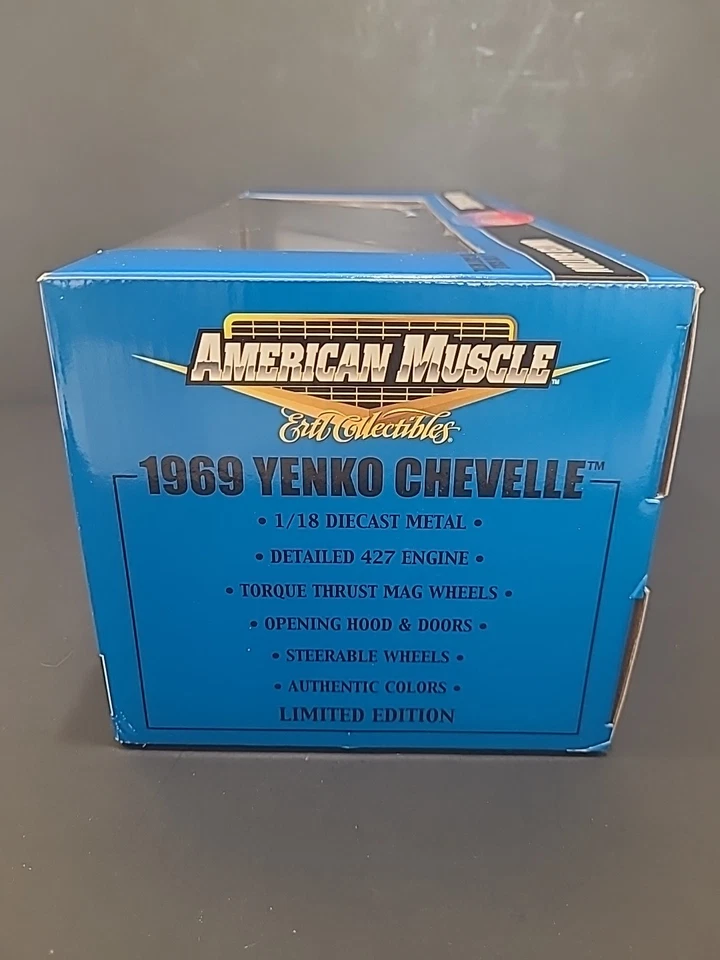 ERTL SUPERCAR COLLECTIBLES 1:18 Blue 1969 Chevrolet Chevelle Yenko *HAS ISSUES* - Image 2 of 4