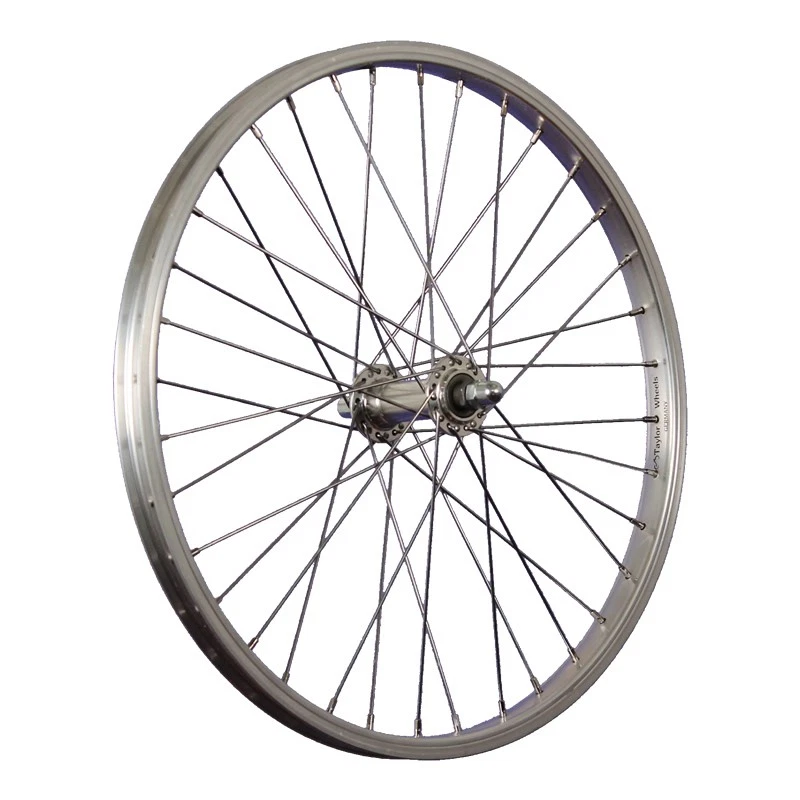 Laufrad 20 Zoll Vorderrad Fahrrad Aluminiumfelge Anhänger Kinderrad vorne silber - Bild 1 von 4