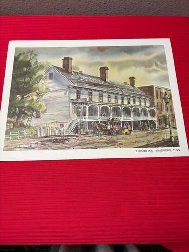 CHESTER INN - JONESBORO, TENNESSEE Rahmenbar Raymond Williams 12"X 9" DRUCK - Bild 7 von 12