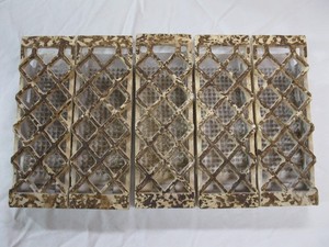 Gas Heater Ceramic Radiant Grates Bricks Set of 5 Vintage Marked 404