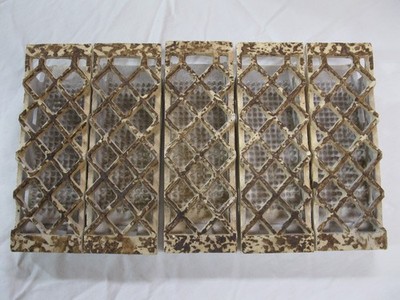 Gas Heater Ceramic Radiant Grates Bricks Set of 5 Vintage Marked 404