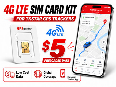 4G LTE SIM Card Kit for TKSTAR Car Vehicle GPS Car GSM Magnet Hidden Spy Tracker