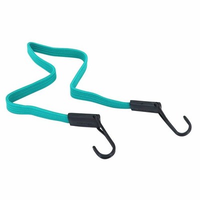 Gummiseil - Doppelstrang-Flachfahrradspanner mit Haken 0,80 m grün - hält 40 k
