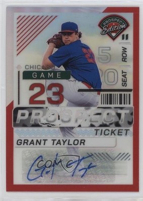 2024 Panini Prospect Edition Red Prizm Signatures 127/199 Grant Taylor Auto 16wc