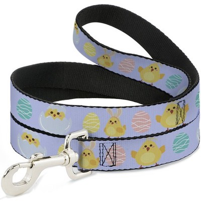 Dog Leash Easter Chicks and Eggs Lavender NARROW 0.5'' (US IMPORT)